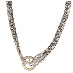 John hardy dragon choker necklace silver gold jewelry 18k gold Naga necklace